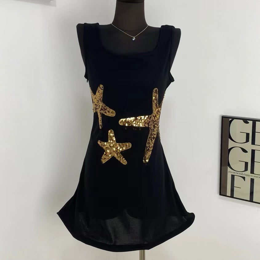 Sleeveless Ruffled Vest Skirt