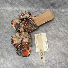 Water droplet loafers with thick heels