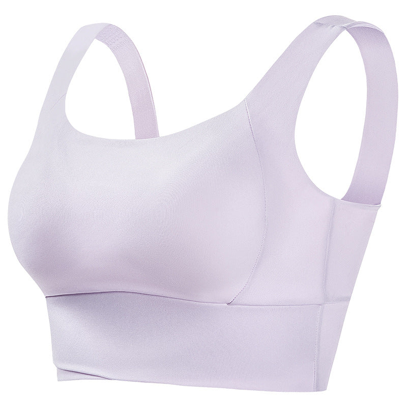 No-rim sexy gathered yoga one-piece sports bra