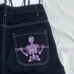 Retro Embroidered Jeans