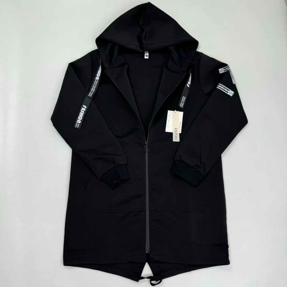 Hip-hop hooded cape coat