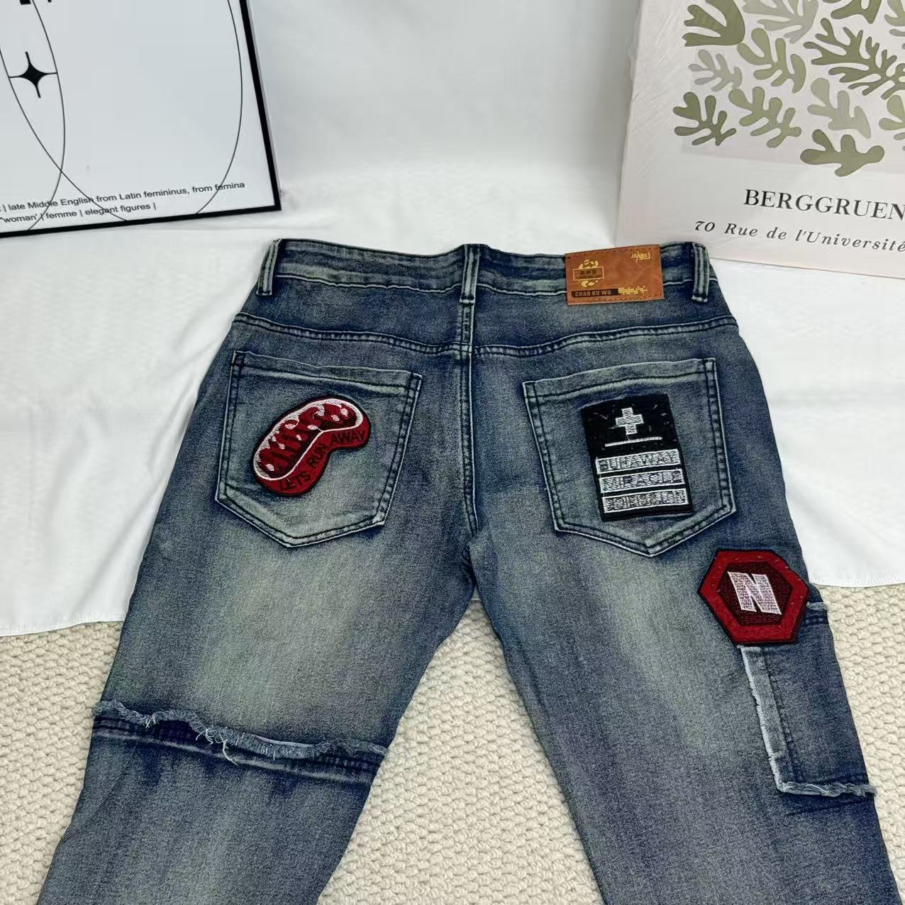 Distressed Vintage-Style Jeans