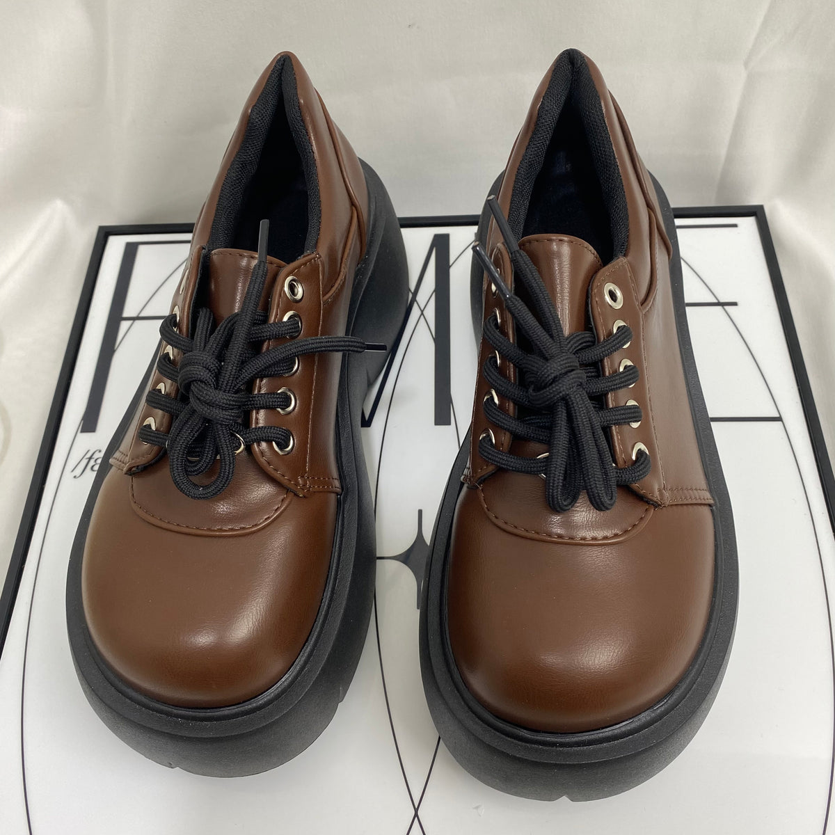 Thick-Soled British-Style Leather Shoes