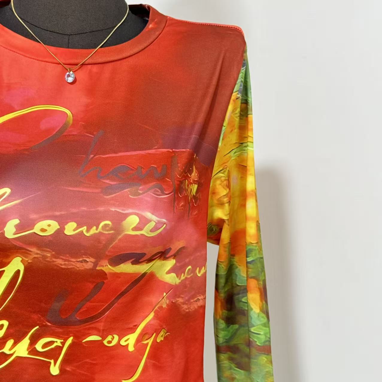 Cropped Slim-Fit Printed T-Shirt