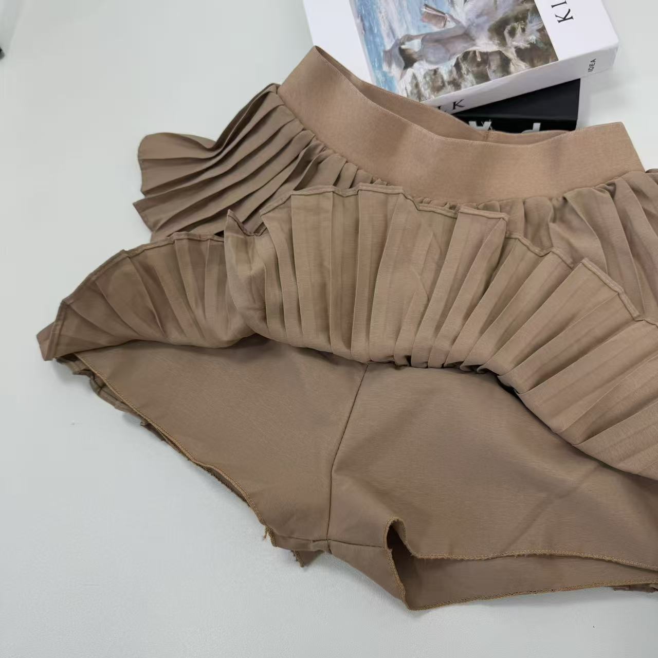 Cake high-waisted A-line short skirt