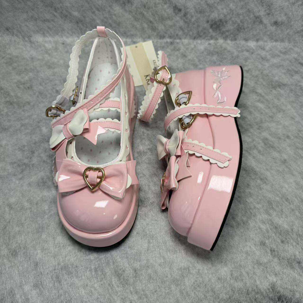 Academic style round-top bow tie JK shoes