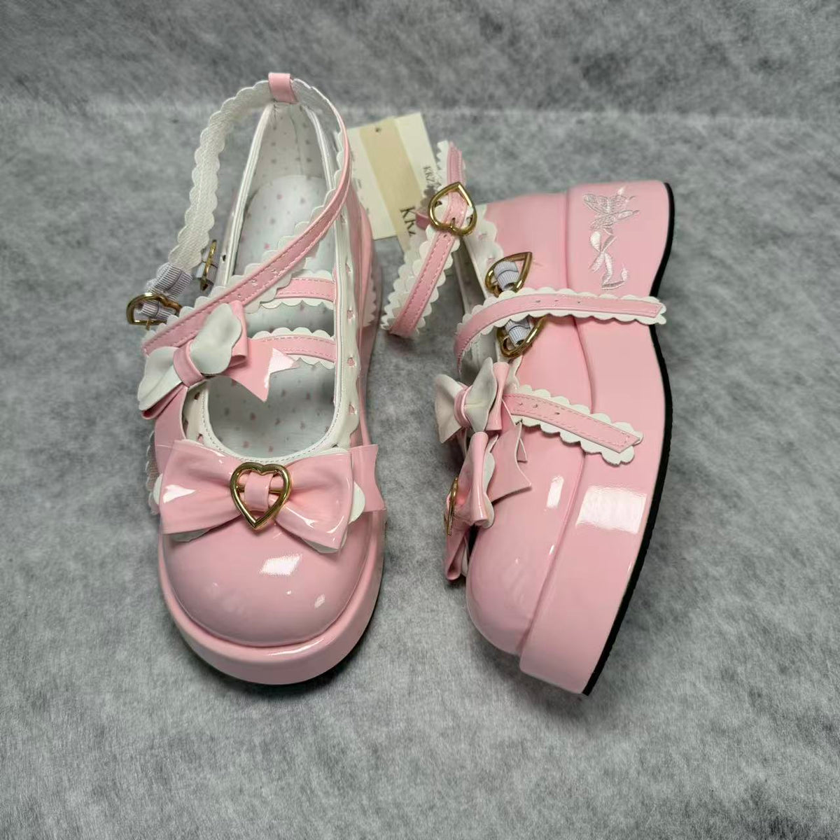 Academic style round-top bow tie JK shoes