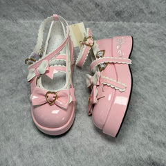 Academic style round-top bow tie JK shoes