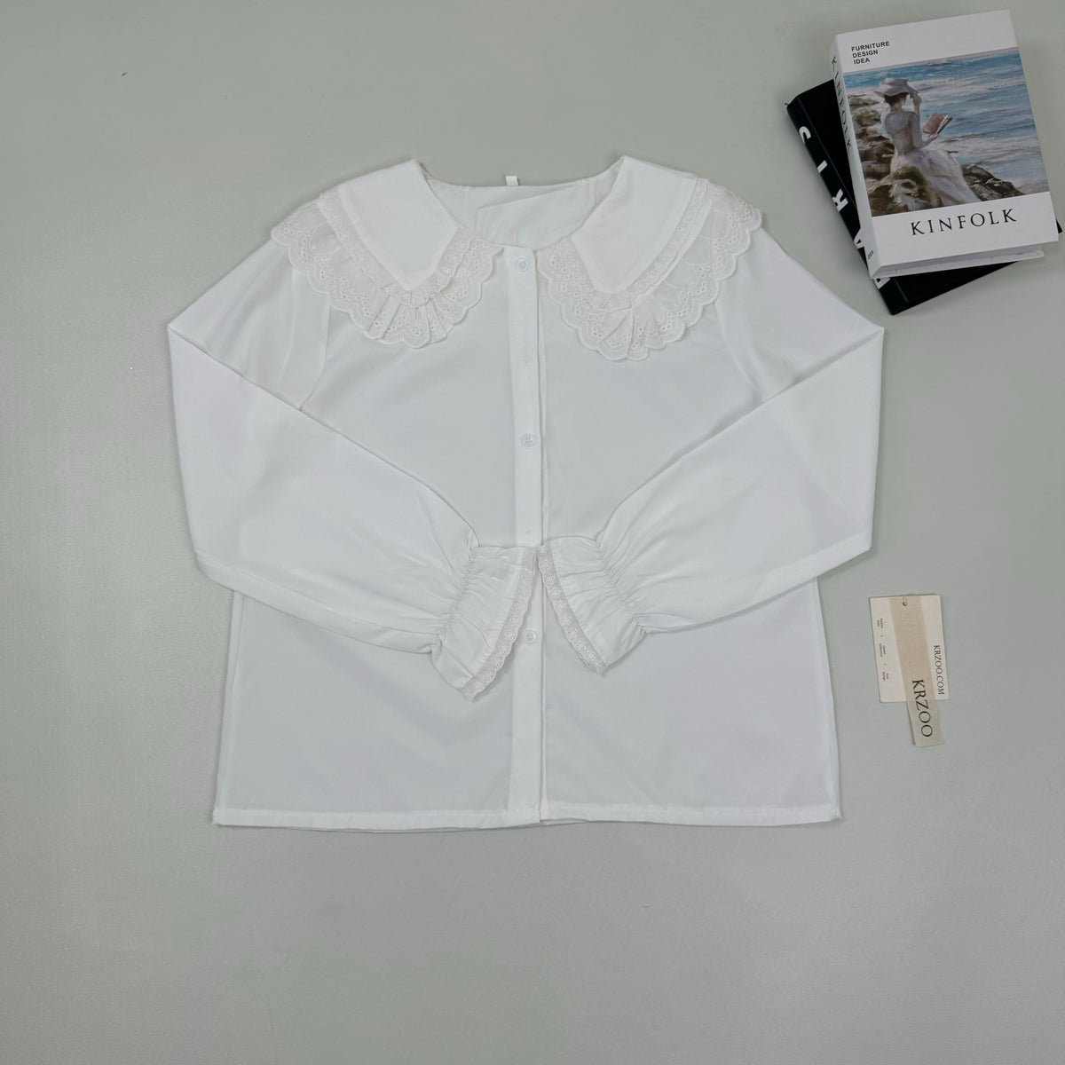 Baby collar shirt with long sleeves
