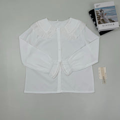Baby collar shirt with long sleeves