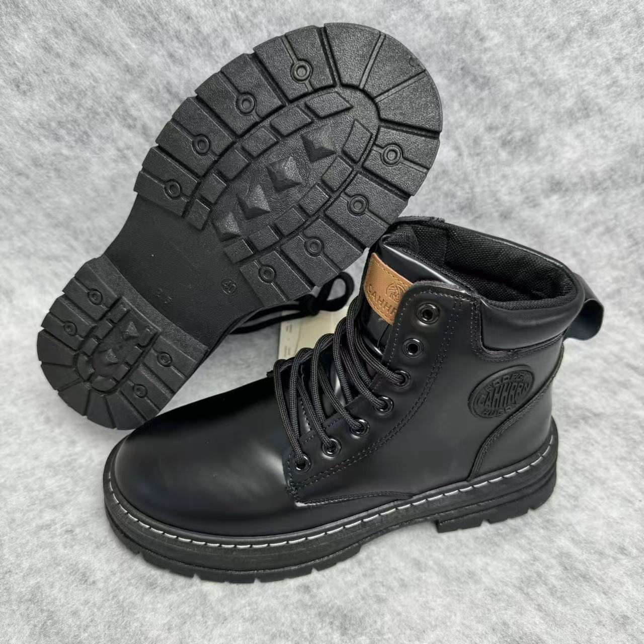 Mid-calf high-top boots