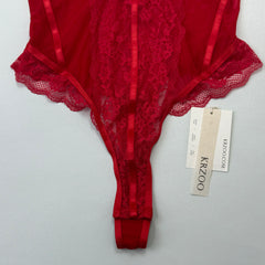 Lace French-style tight-fitting bandeau bodysuit