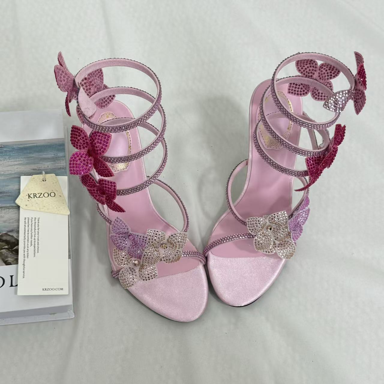 Stiletto Floral Butterfly High Heels