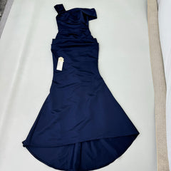 Blue evening dress with a mermaid tail skirt