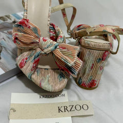 Vintage-Style Silk Shoes With Bows