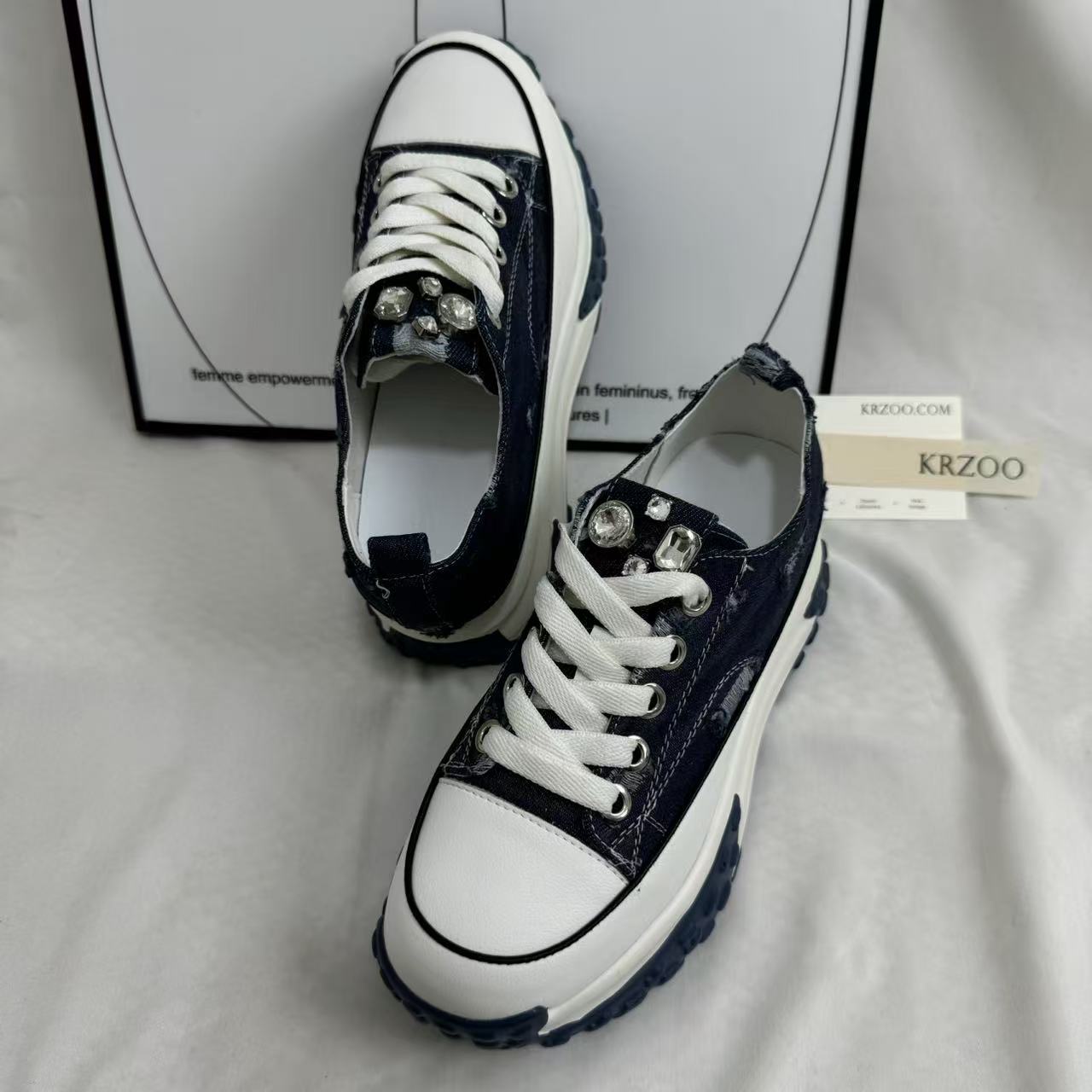 Retro Denim Casual Sneakers