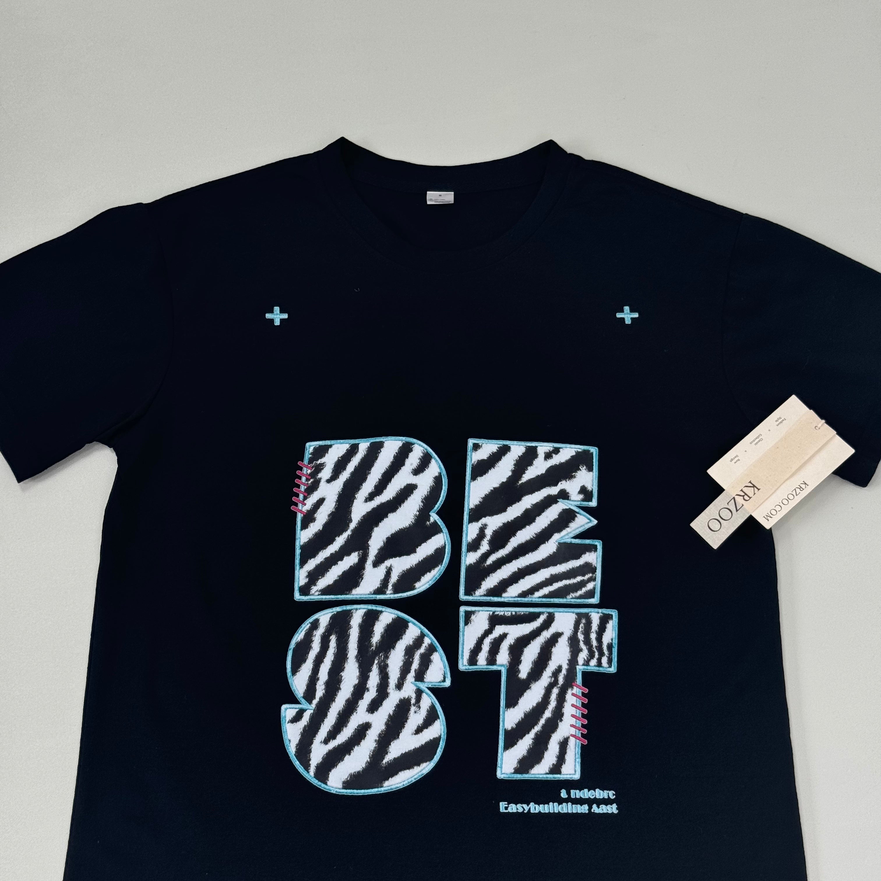 Cotton printed short-sleeved T-shirt