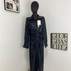 Single-Breasted Ruched Dress