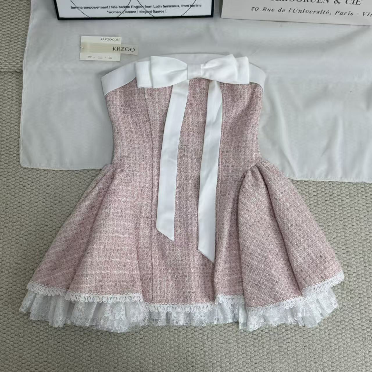French-style retro princess puff-sleeved dress