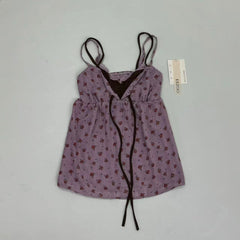 Two-piece v-neck pure-braided tank top