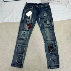 Distressed Vintage-Style Jeans