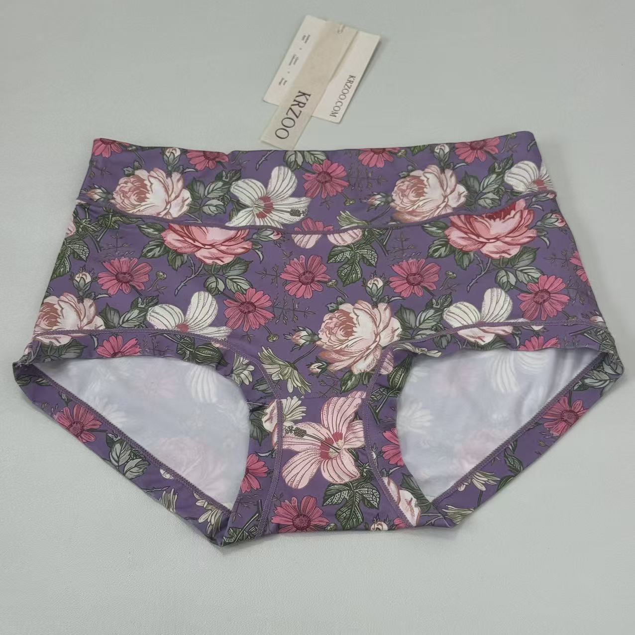 High-waisted printed buttock-raising underwear