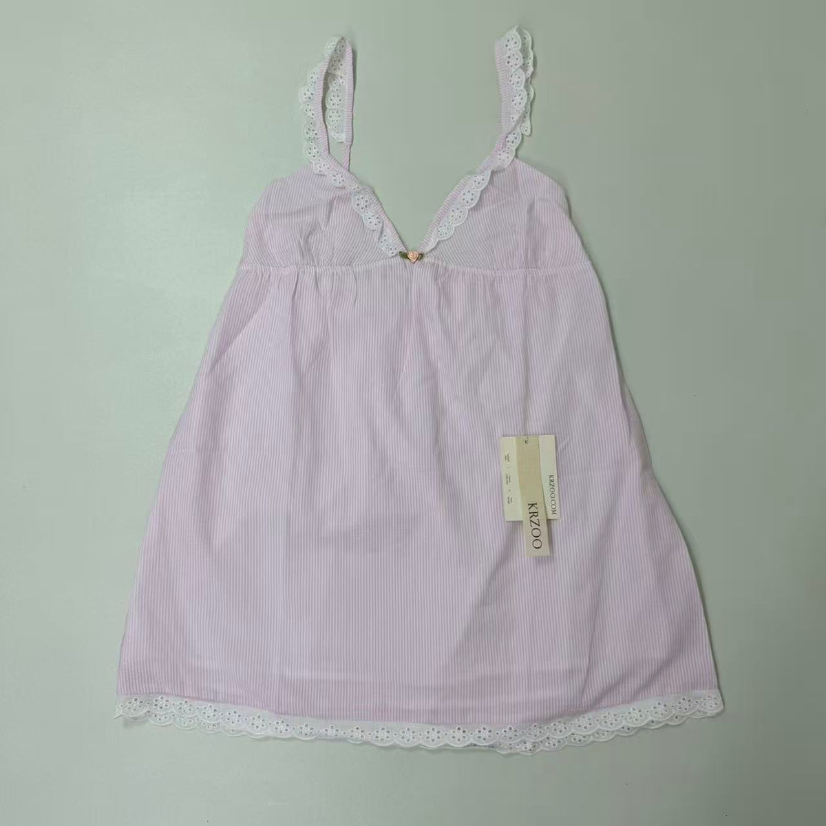 Lace trimmed halter top dress