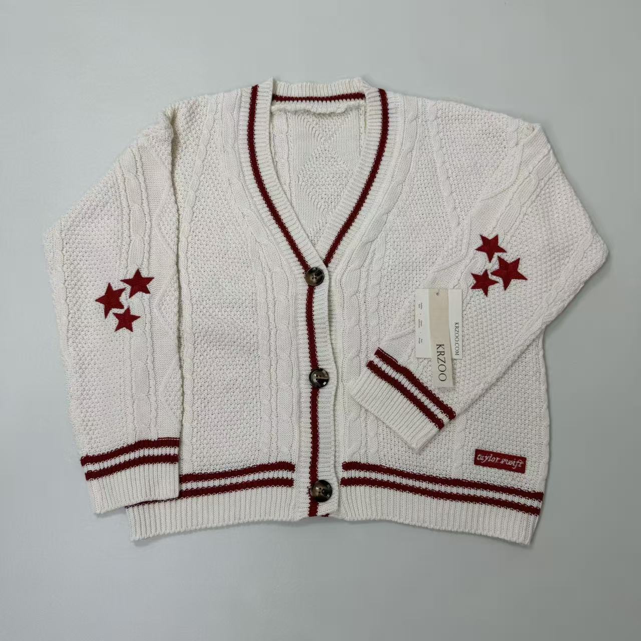 Knitted single-button pullover sweater