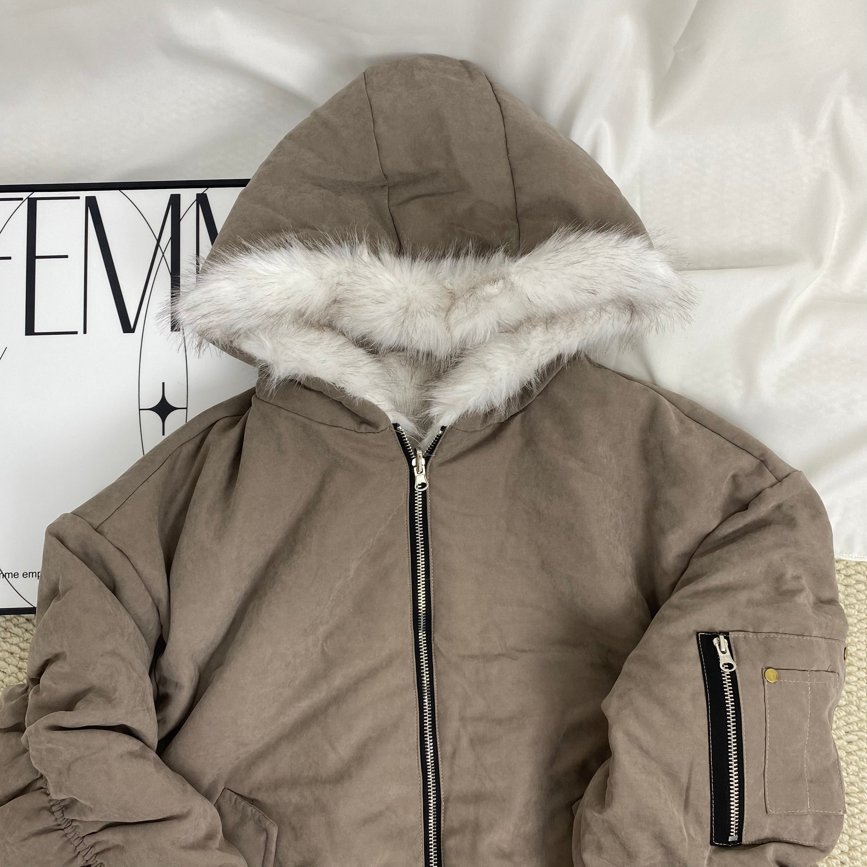 Double-Faced Ice Blue Fur Coat