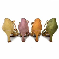 Women's Green Customized Heel Latin Dance Shoes Ballroom Dance Shoes