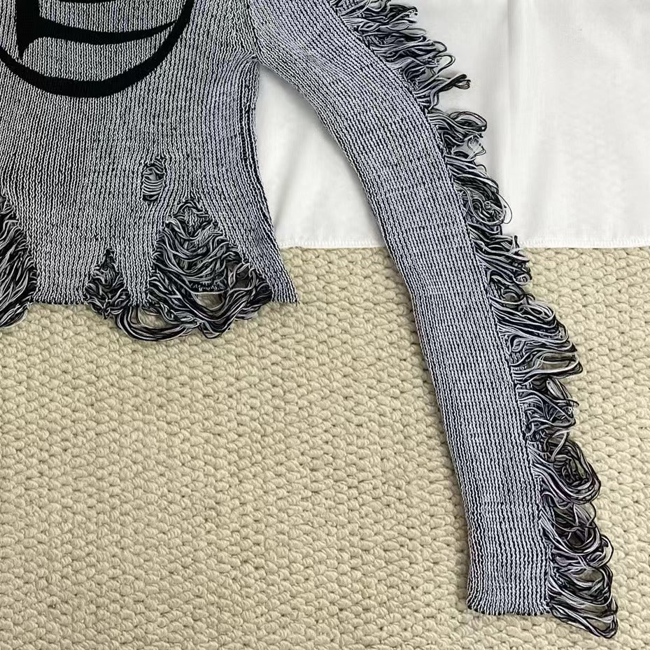 Vintage-Style Ripped Top