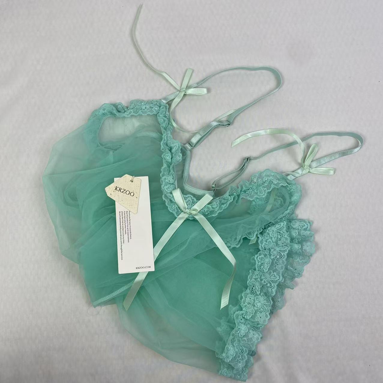Backless strapless sheer net dress set