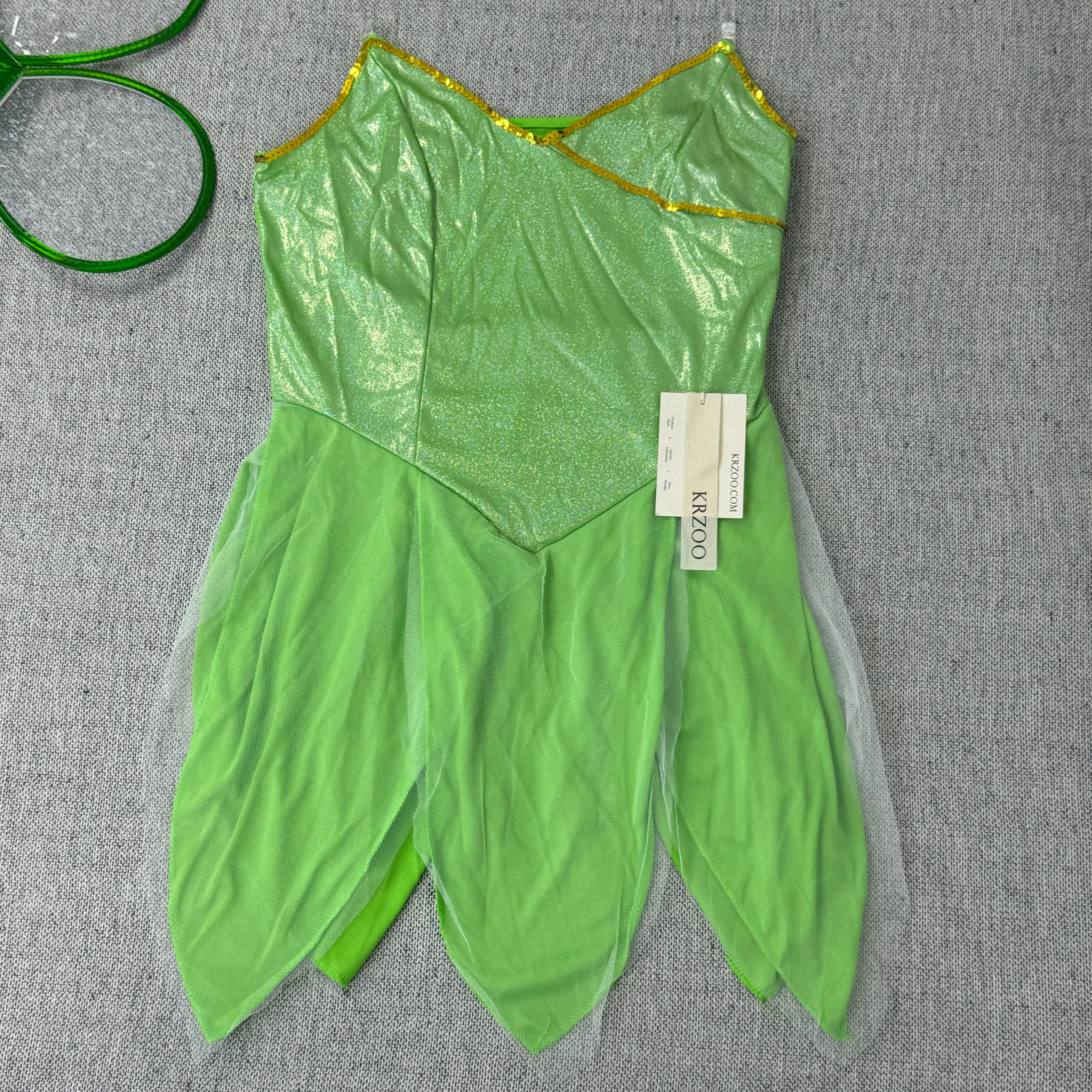 The fringed skirt of the fairy's wings