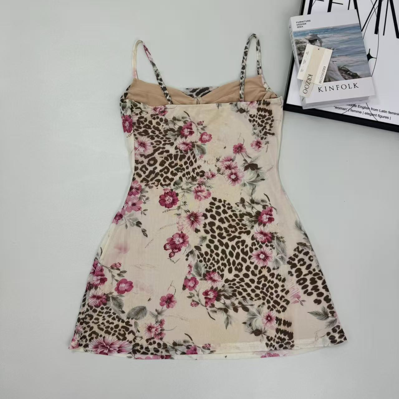 Floral print fitted short dress
