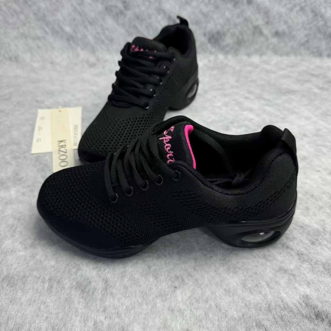Soft-soled hollow-structured breathable dance shoes