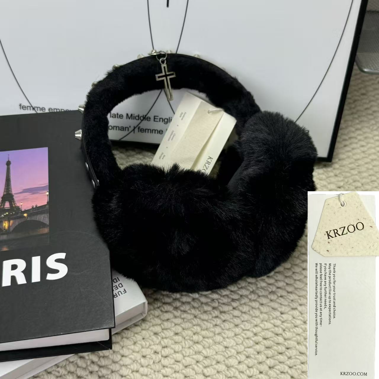 Sheepskin one-piece warm ear cover