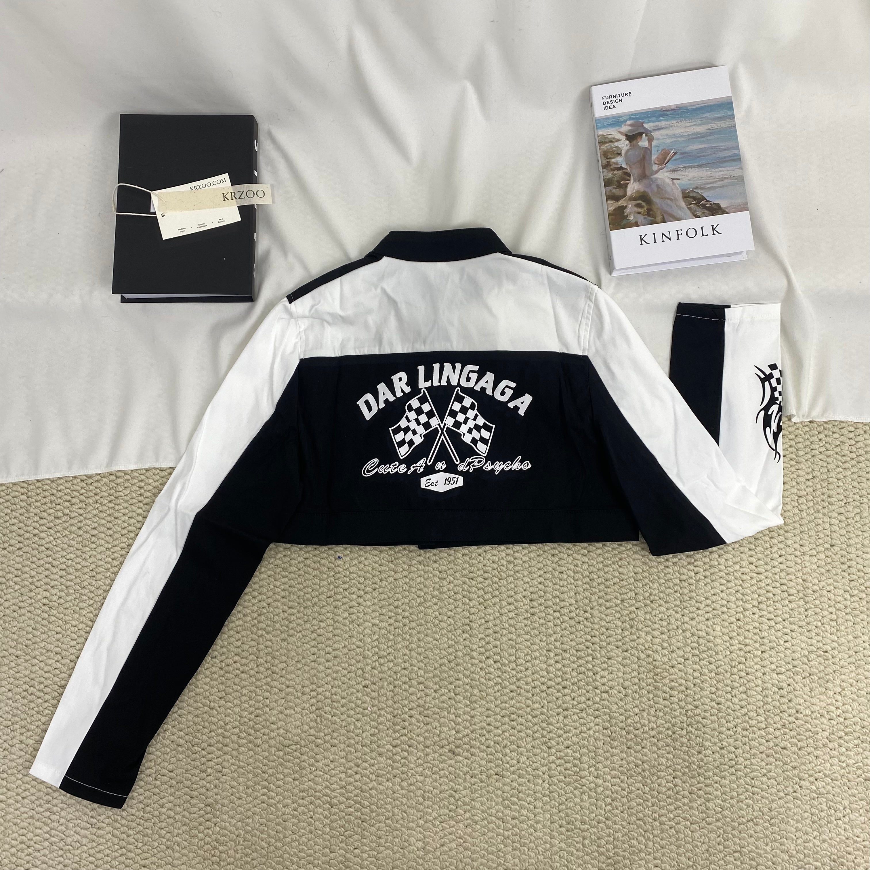 Patchwork Printed Color-Block Jacket