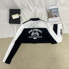 Patchwork Printed Color-Block Jacket