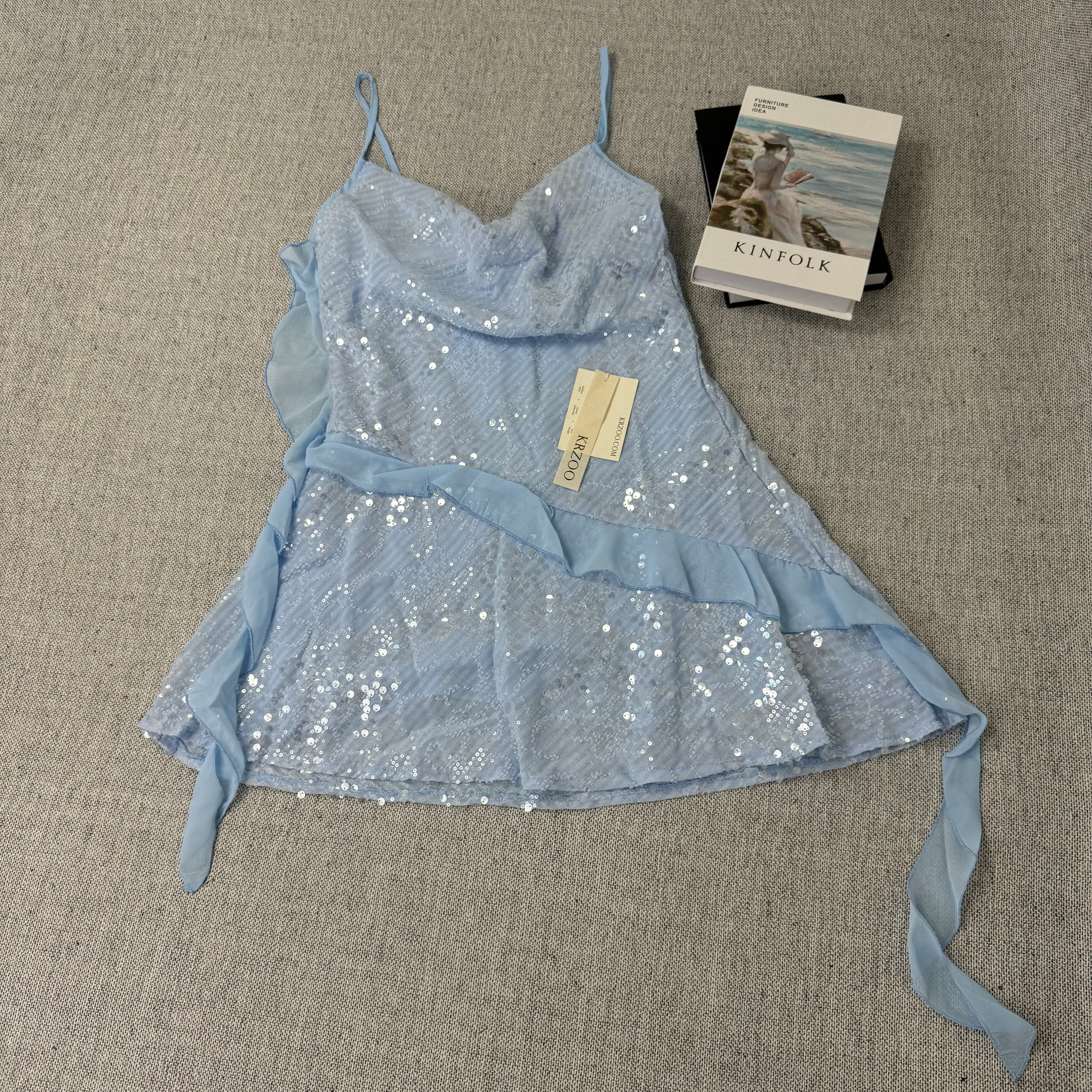 Layered decorative bead piece short dress