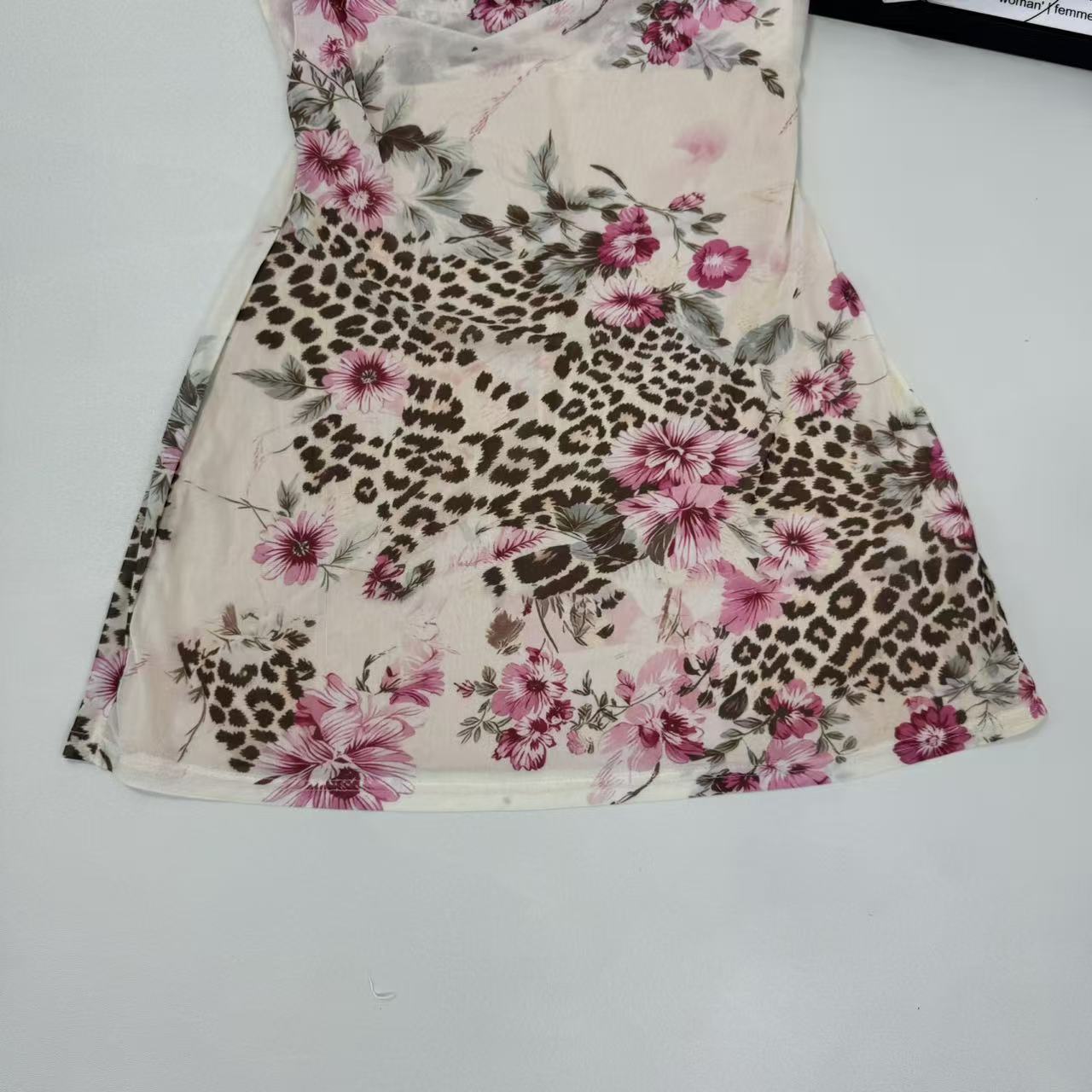 Floral print fitted short dress