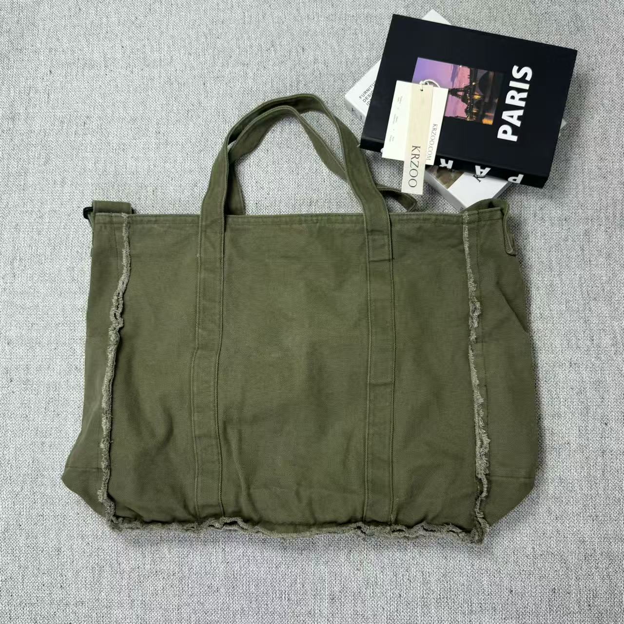 Tote bag with canvas strap