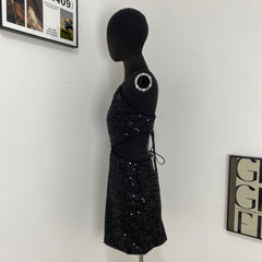 Backless Sequined Dress