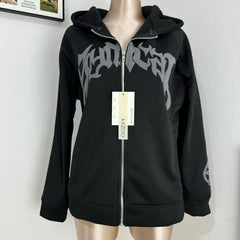Letter and Star Print Hoodie
