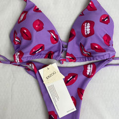 Braided and split swimsuit