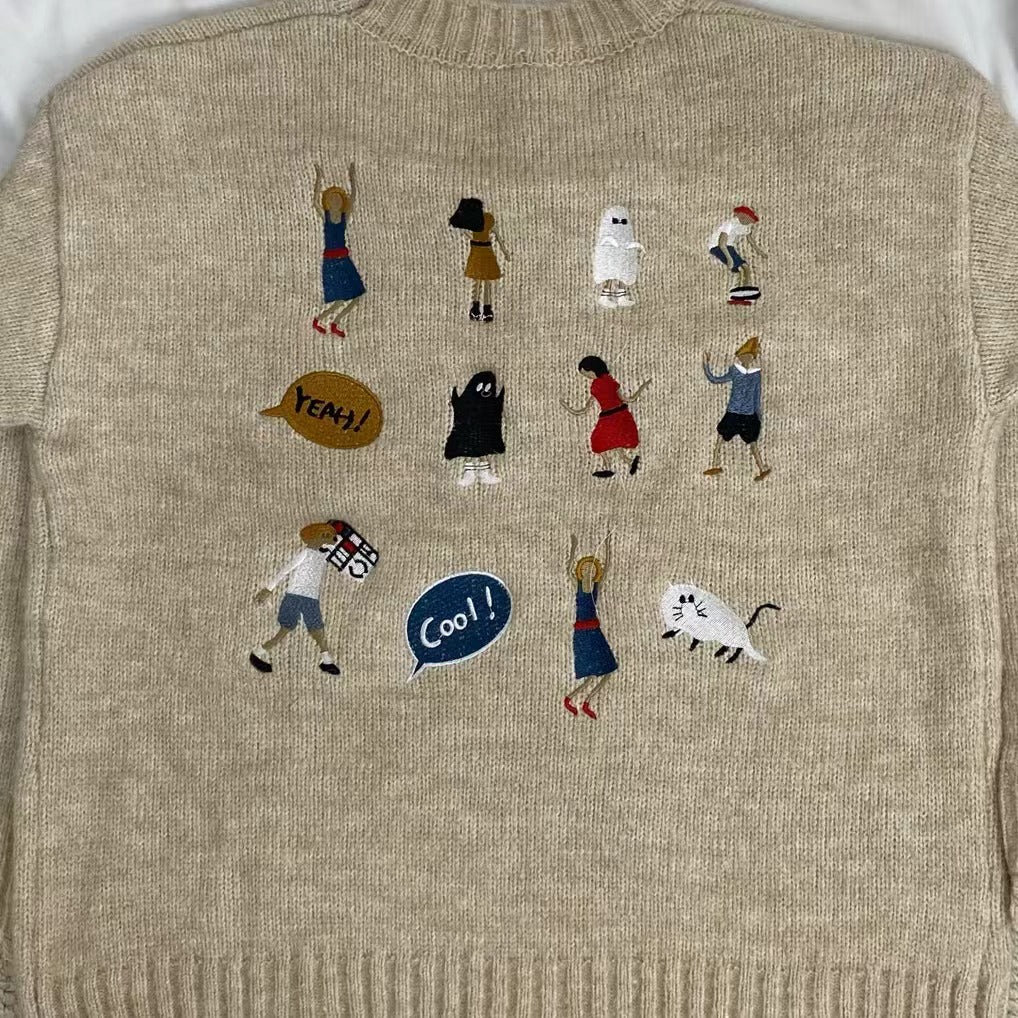 Embroidered Soft And Cozy Sweater