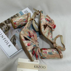 Vintage-Style Silk Shoes With Bows