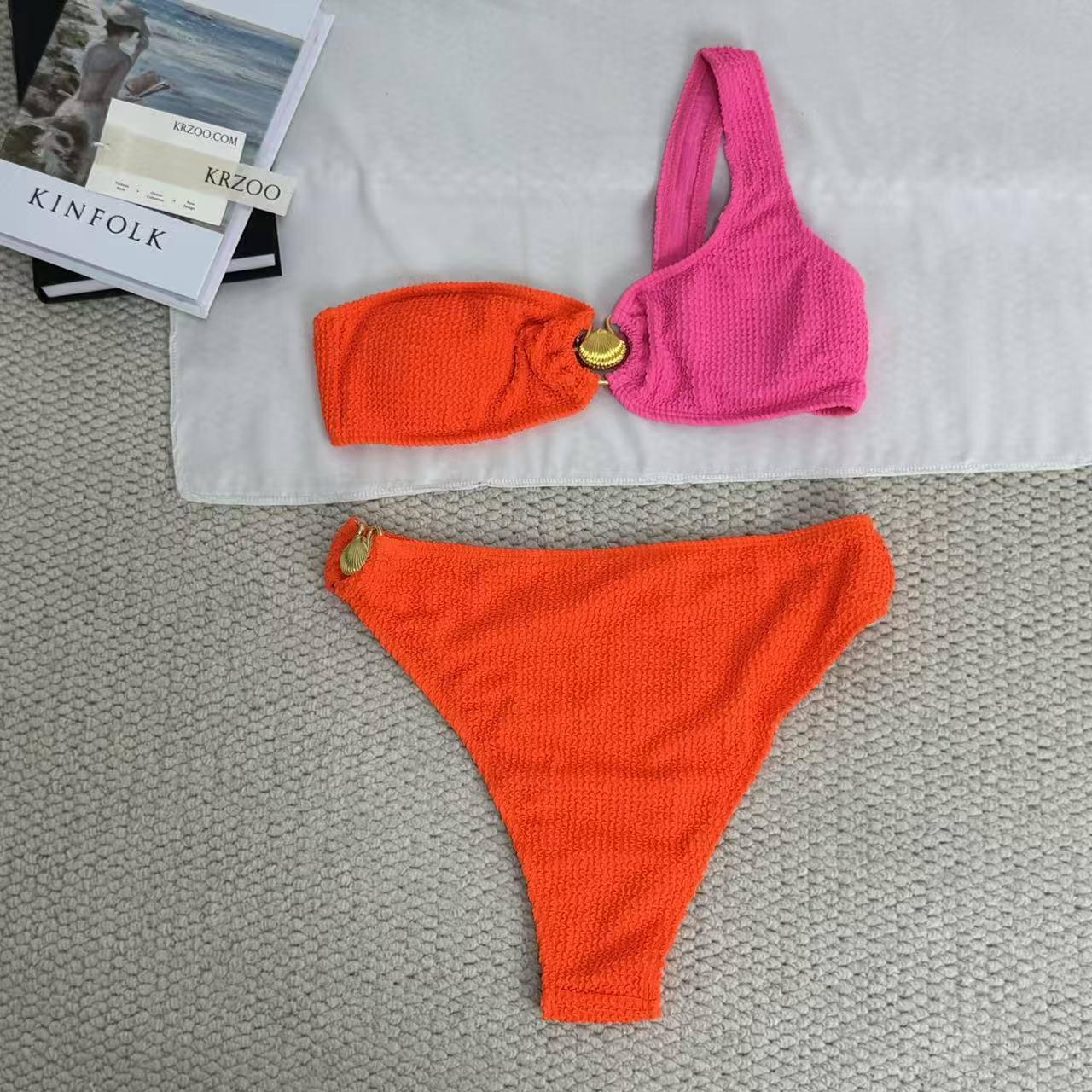 Color-matched two-piece bikini