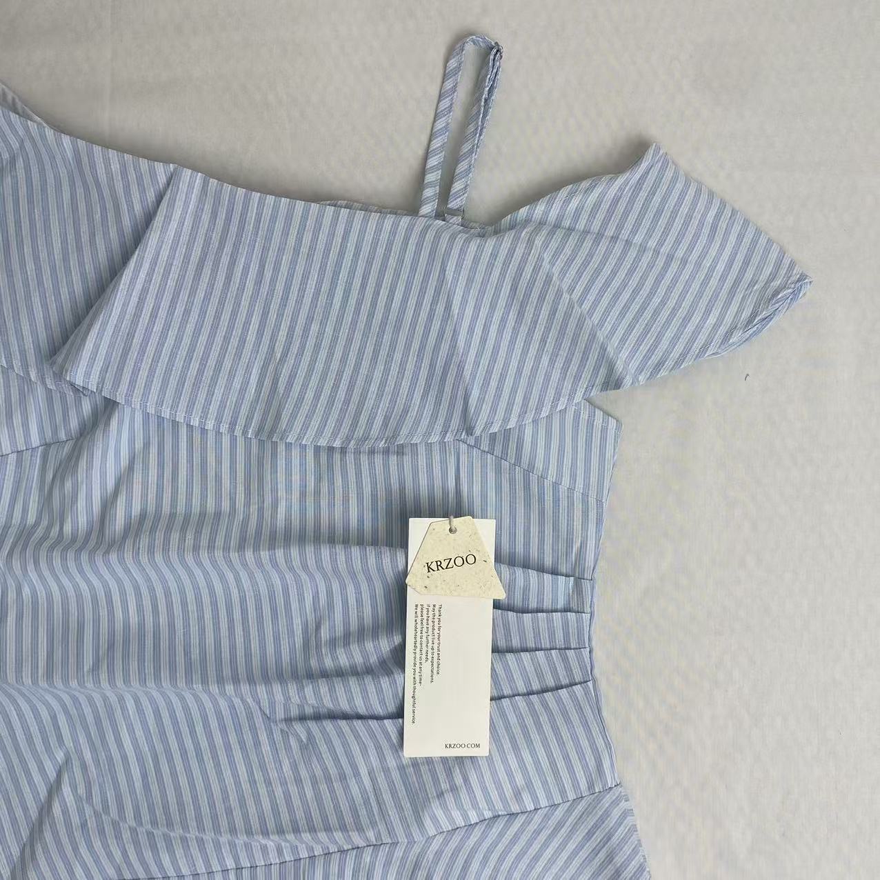 Ruffled striped blouse