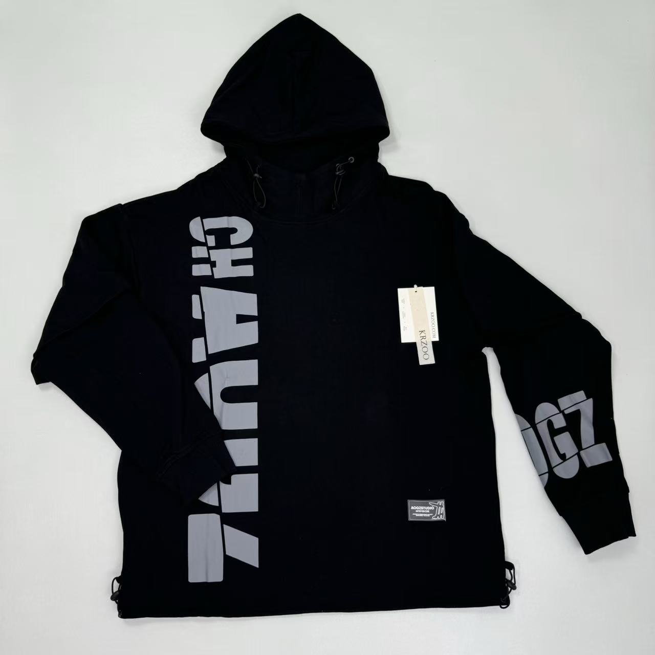 Two-piece sweatshirt with American-style hooded top