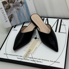Baotou half-heel pointed-toe flat shoes